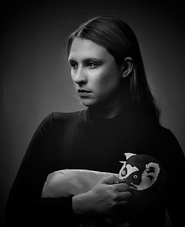 Astrid with Lemur
